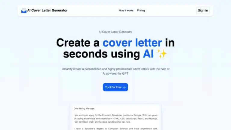 What is AI Cover Letter Generator & How it Works