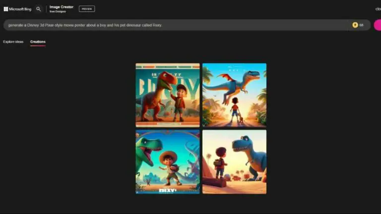 How to Create Disney Pixar 3D Bing Image Creator Poster for Free